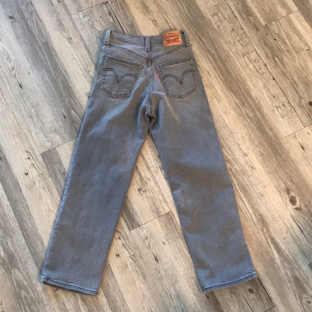 Levi’s Ribcage Straight Ankle Jeans | Size 24 | Gray | High Rise - Picture 6 of 15